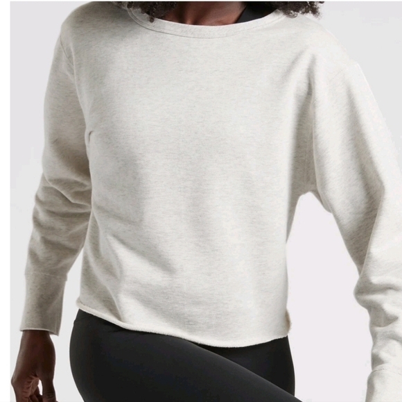 Athleta Sweaters - Athleta French Terry Crop Sweatshirt